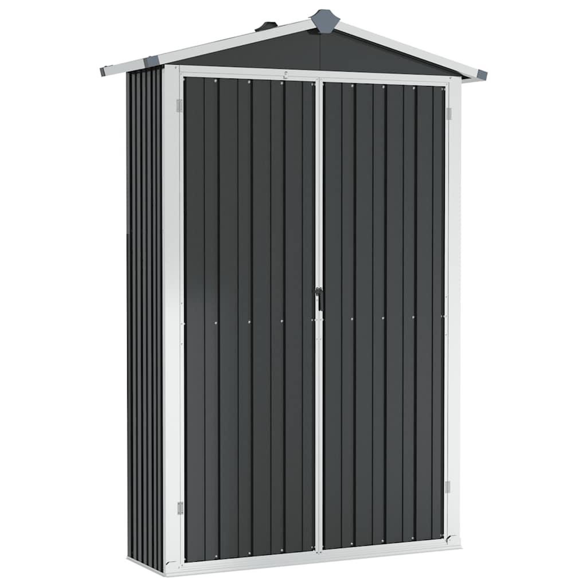 Voir la diapositive 2 : VIDAXL Abri de jardin Anthracite 116x45x175 cm Acier galvanise