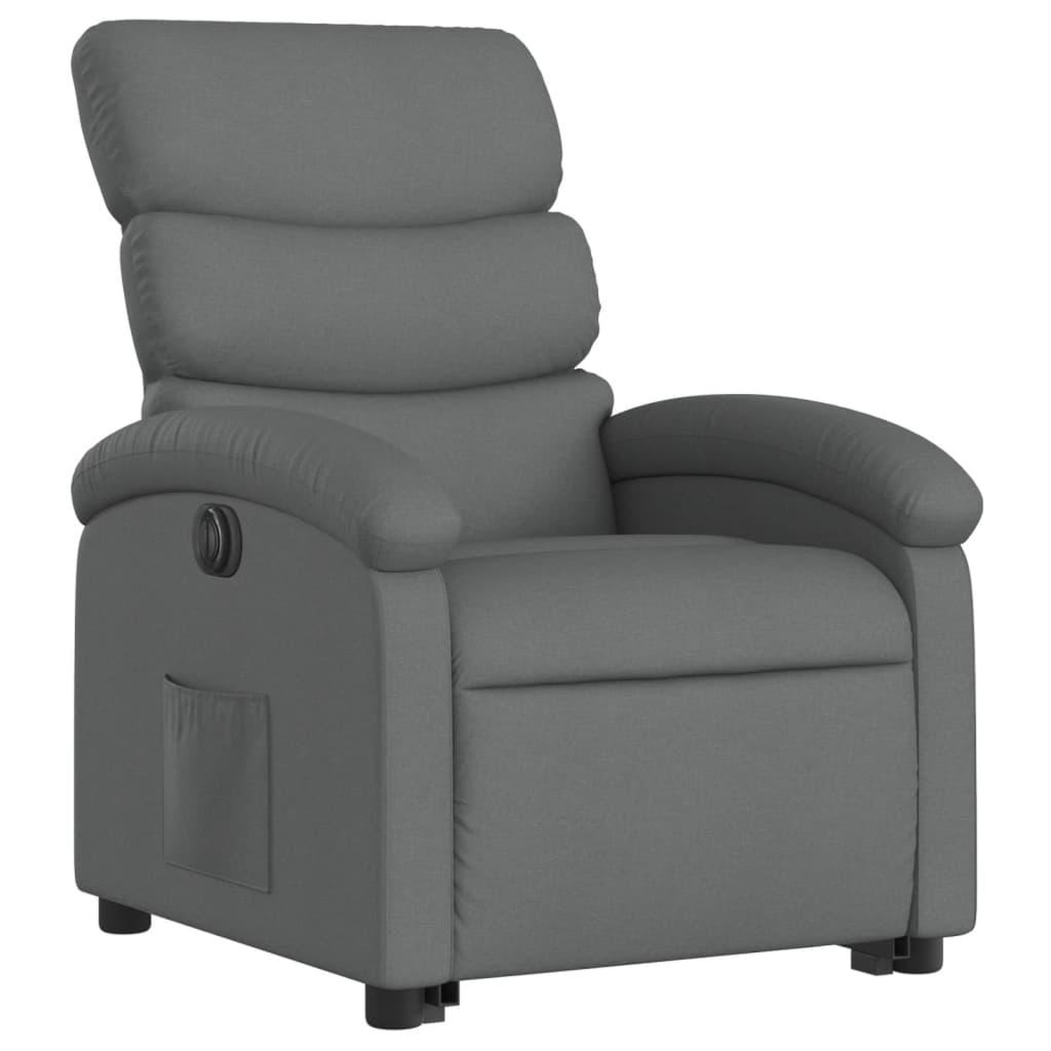 Voir la diapositive 3 : VIDAXL Fauteuil inclinable electrique gris fonce tissu