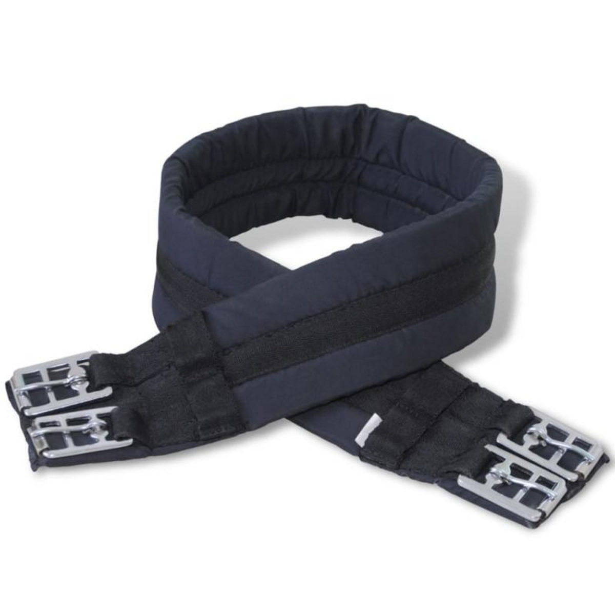 VIDAXL Set de selle equitation 17,5  en cuir veritable 18 cm 5 en 1 noir