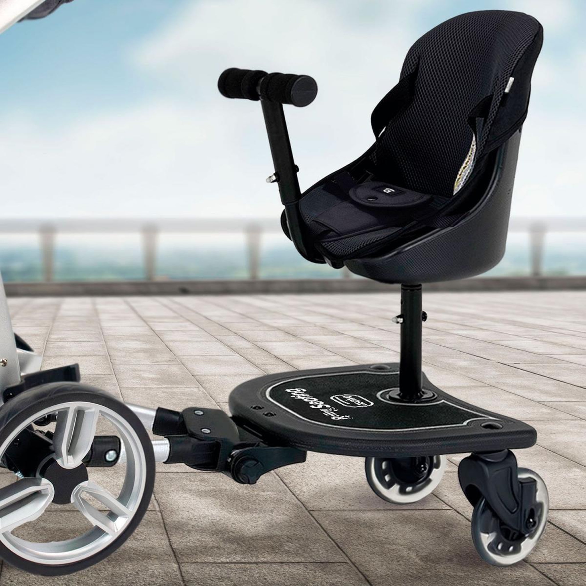 Voir la diapositive 2 : Asalvo Buggy board avec siège gris