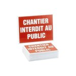 NOVAP Lot de 25 panneaux Chantier interdit au public NOVAP 4306148