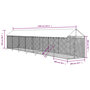 Voir la diapositive 5 : VIDAXL Chenil d'exterieur pour chiens avec toit argente 2x14x2,5 m