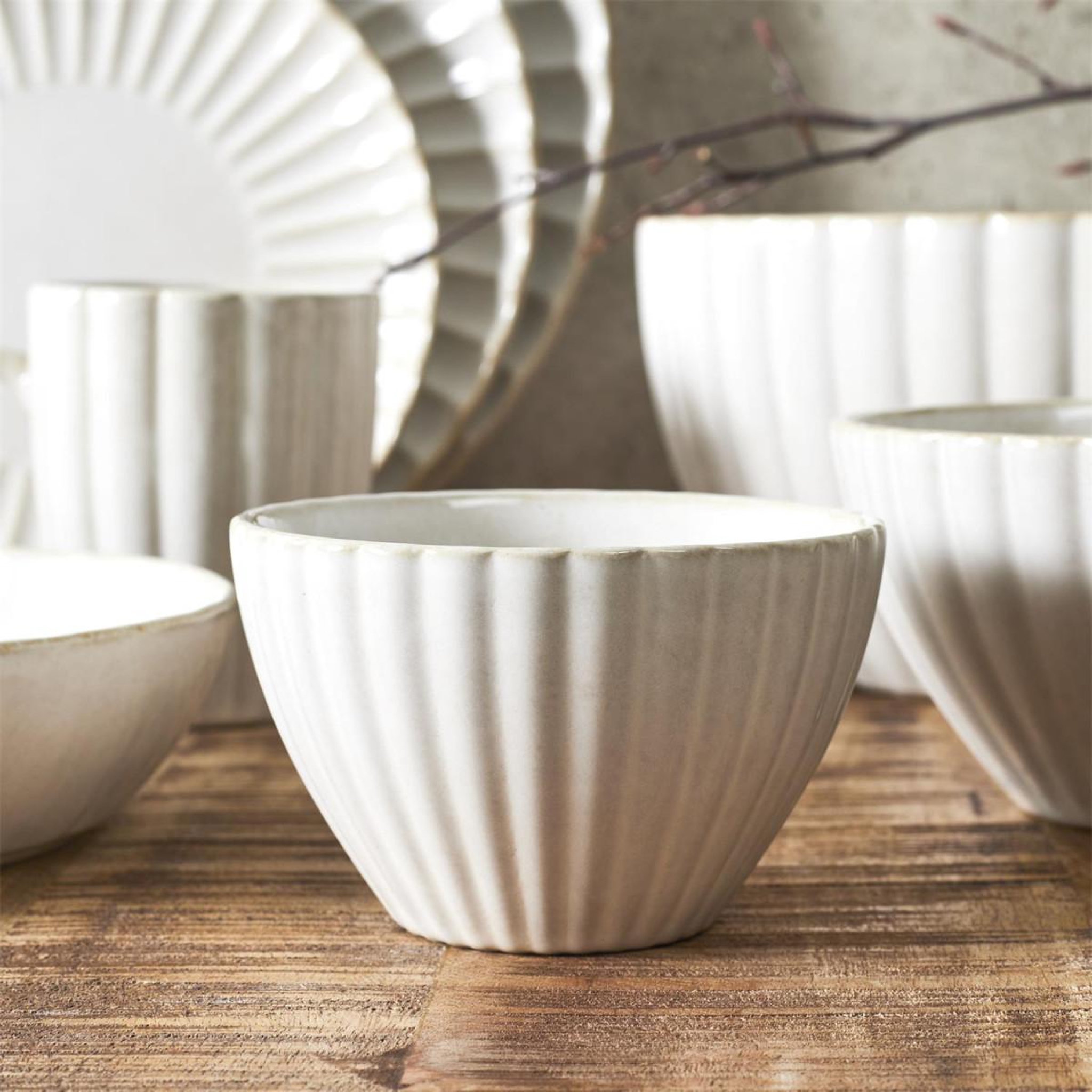 Voir la diapositive 3 : The Home Deco Factory Lot de 6 Coupelles en Céramique  Vlora  11cm Beige