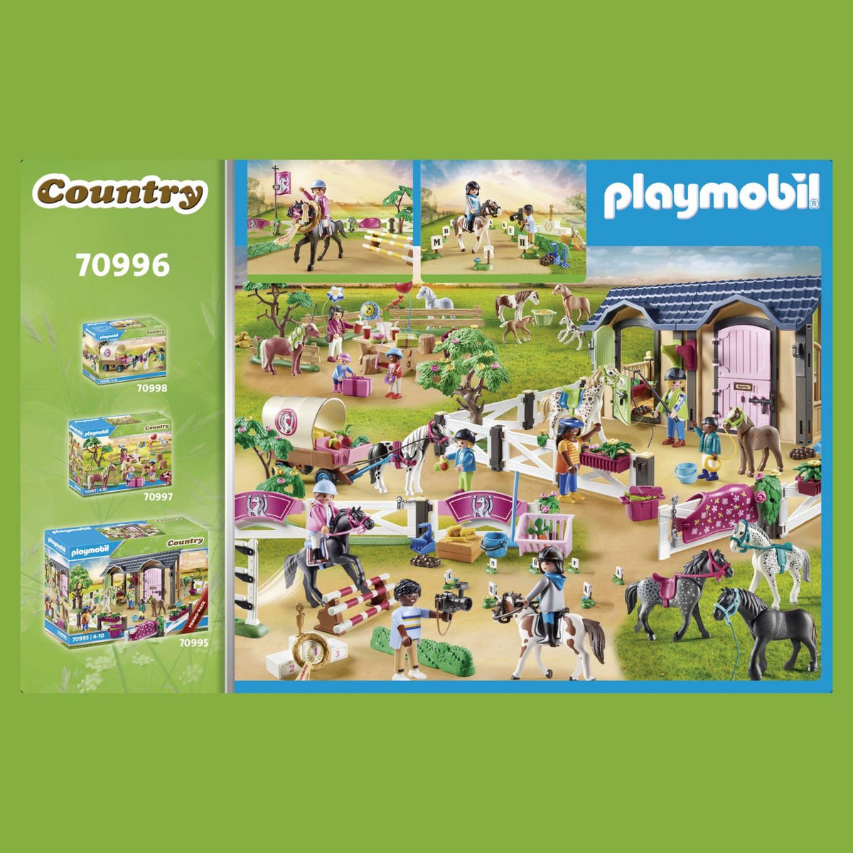 PLAYMOBIL 70996 - Parcours d'obstacles avec chevaux