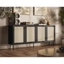 Voir la diapositive 1 : BEST MOBILIER Jose - buffet - bois et jute - 200 cm