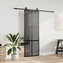 Voir la diapositive 3 : VIDAXL Porte coulissante kit quincaillerie noir 76x205 cm verre trempe