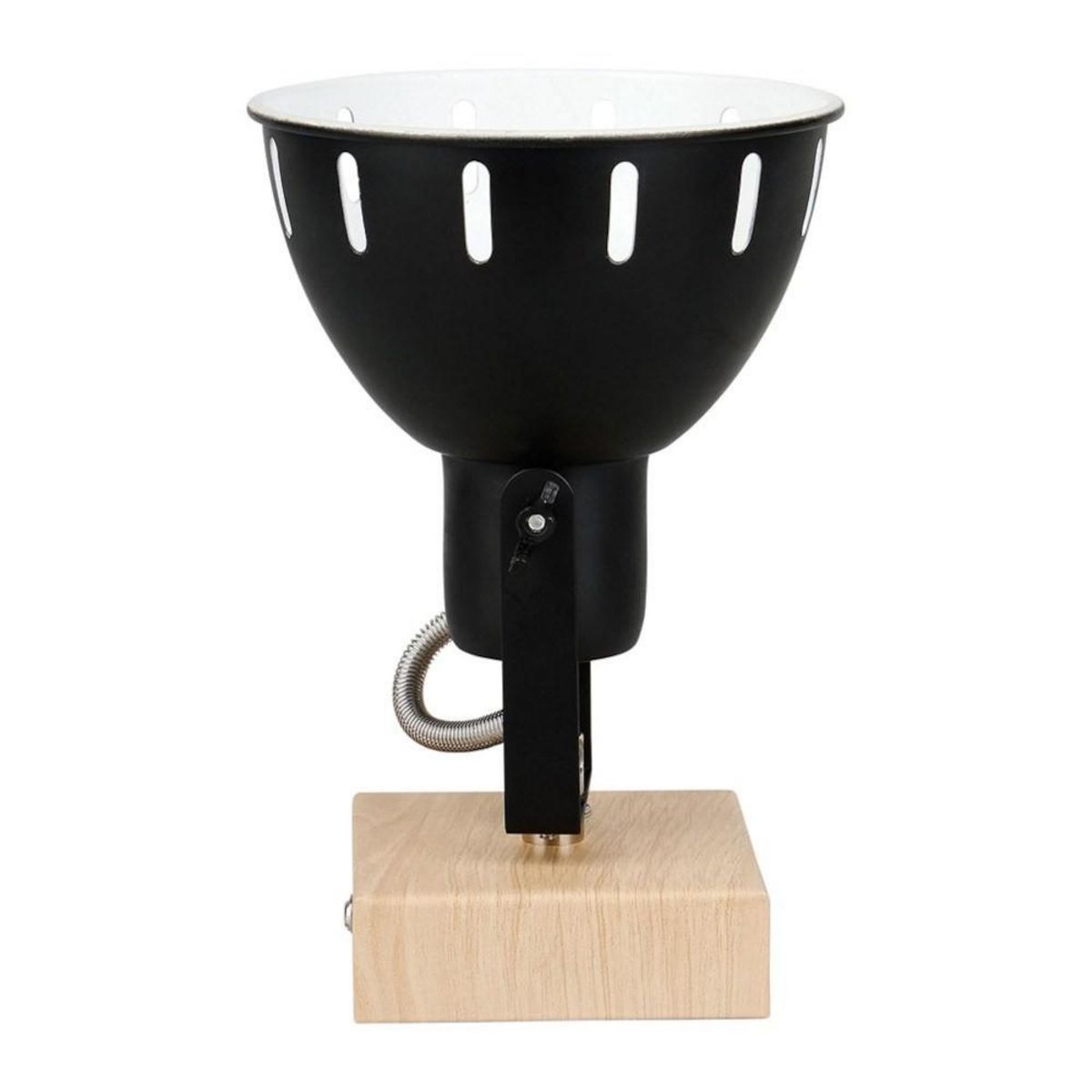 OSTARIA Spot patère orientable 1 abat-jour métal noir