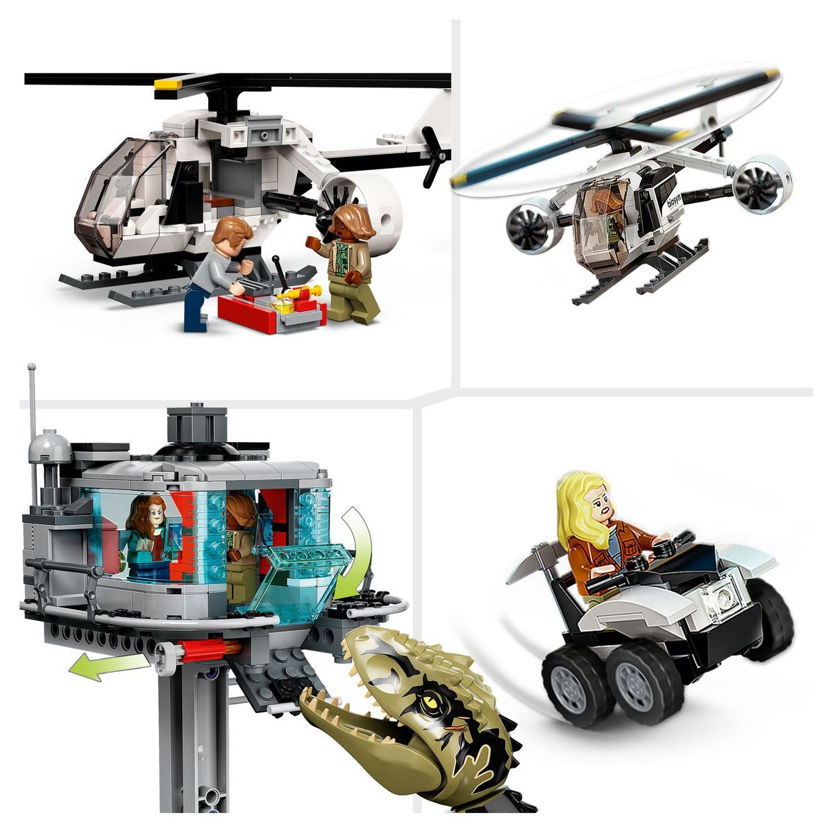 LEGO Jurassic World 76949 L&rsquo;Attaque du Giganotosaurus et du Therizinosaurus, Jouet Dino