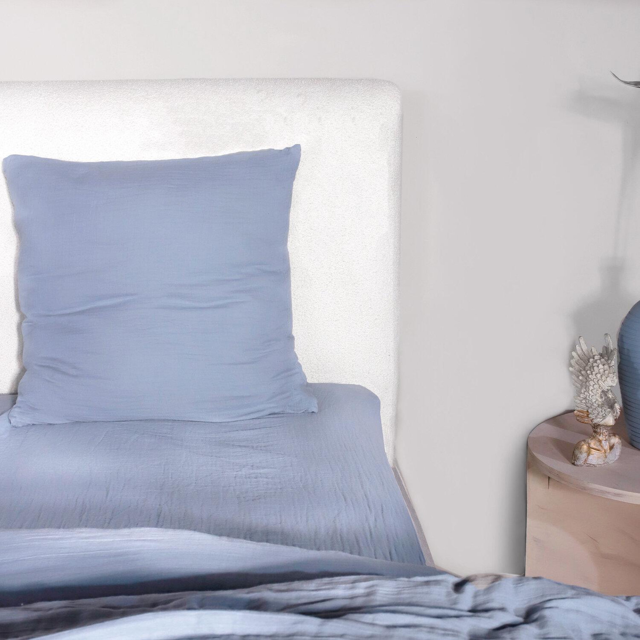 Voir la diapositive 3 : Les Ateliers du Linge Parure de couette 100% gaze de coton lavé