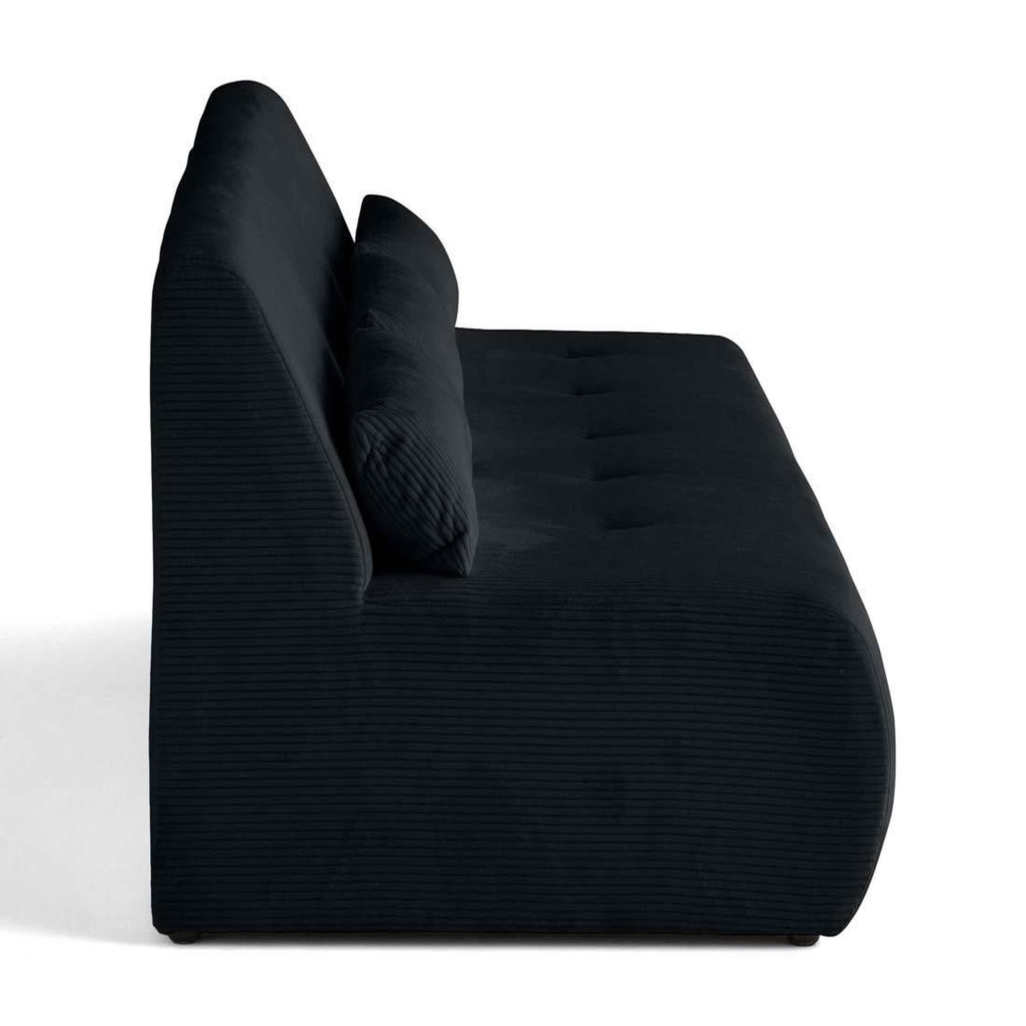 Voir la diapositive 3 : LISA DESIGN Onyx - canapé droit 3 places - en velours côtelé