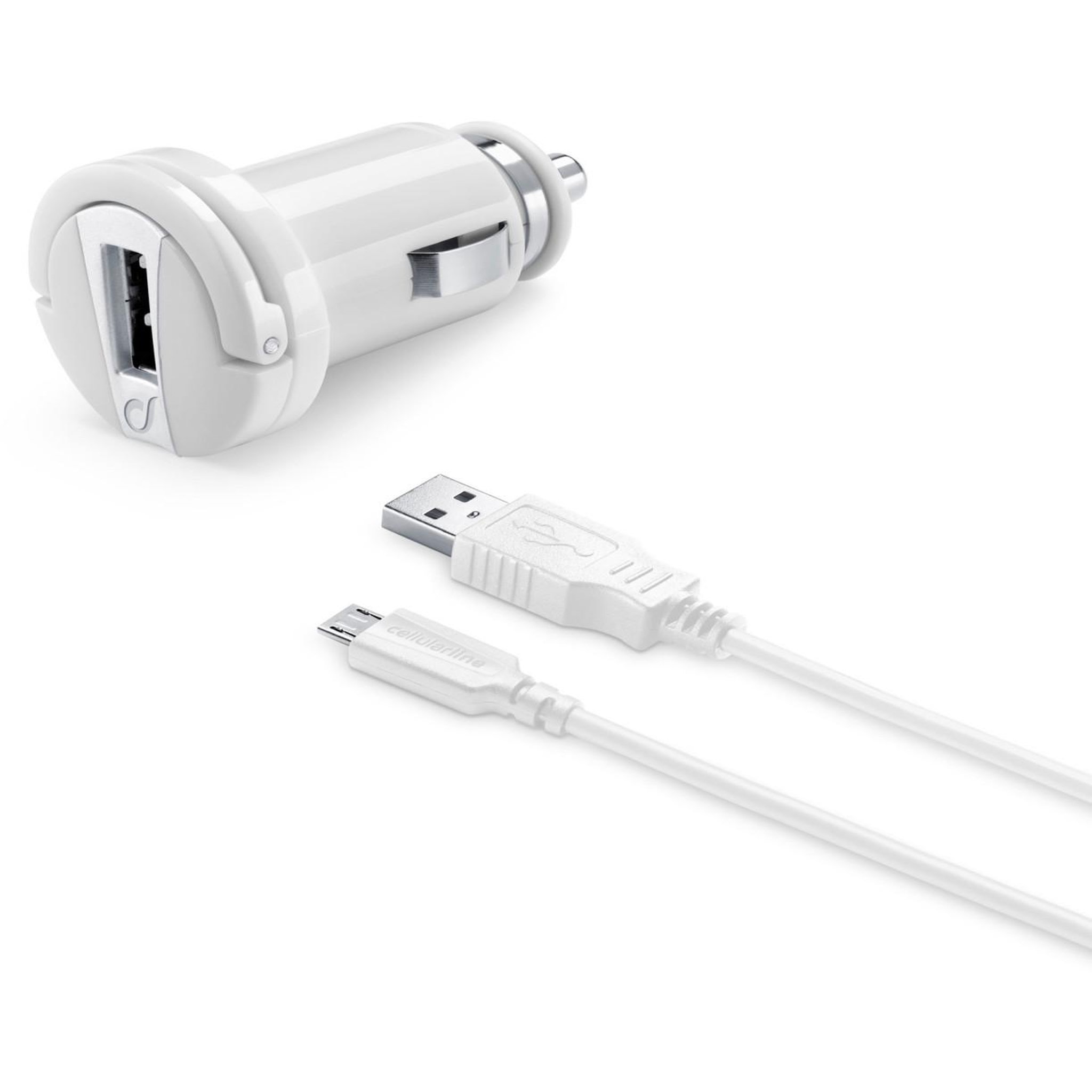 Voir la diapositive 2 : CELLULAR LINE Cellularline usb car charger kit 2a - micro usb - huawei, xiaomi, wiko, asus and other smartphone