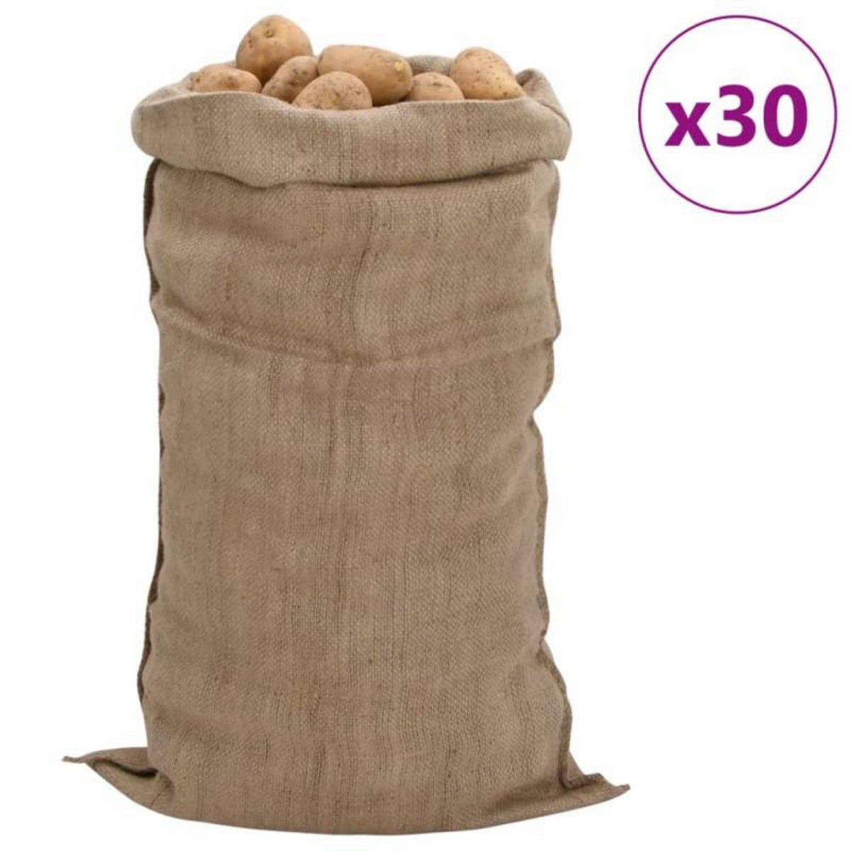 VIDAXL Sacs en jute 30 pcs 65x135 cm 100 % jute 340 g m²