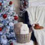 Voir la diapositive 3 : FEERIC LIGHT & CHRISTMAS Bouillotte en pilou avec 2 pompons - Blanc ivoire