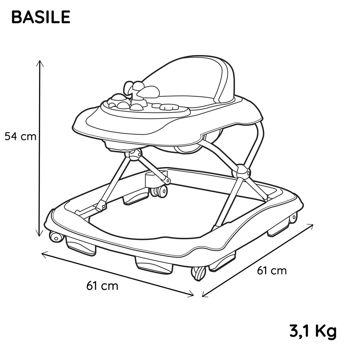 NANIA Trotteur BASILE pliable