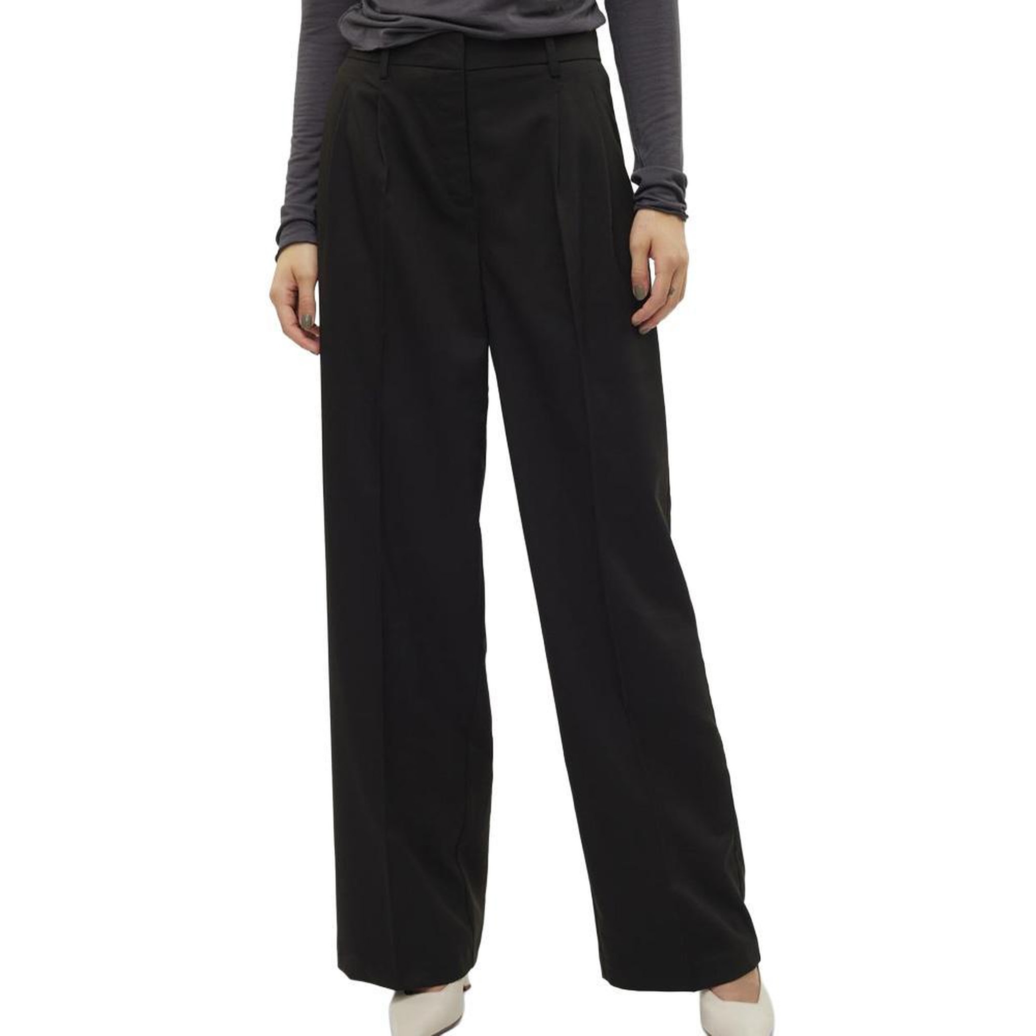 Vero Moda Pantalon fluide Noir Femme Vero Moda Nila. Coloris disponibles : Noir