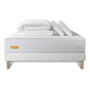 Voir la diapositive 2 : SEPTNUITS PACK Matelas + sommier Memo Bio  Mousse à mémoire de forme 5 zones de confort Maxi épaisseur + Couette + 2 oreillers
