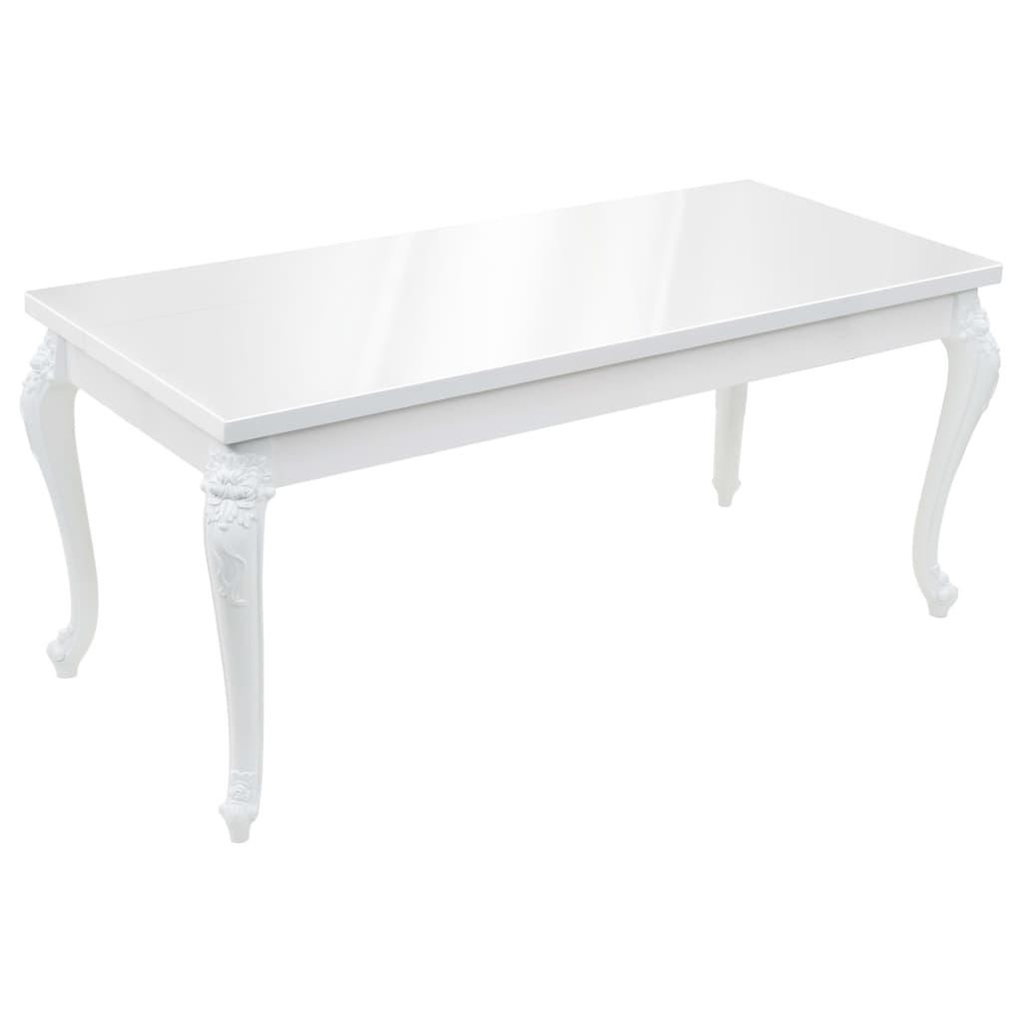 Voir la diapositive 2 : VIDAXL Table a manger 179x89x81 cm blanc brillant