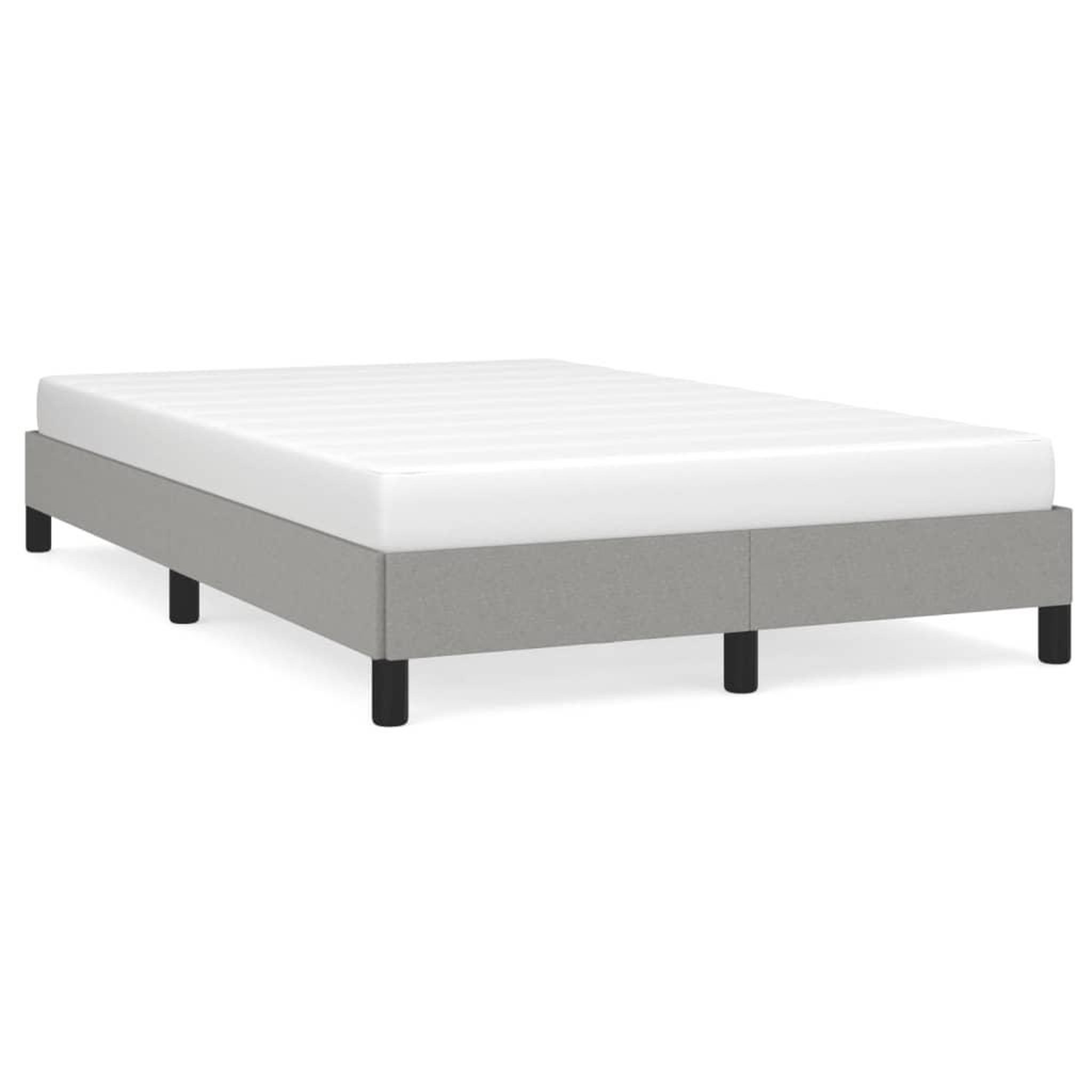 Voir la diapositive 2 : VIDAXL Cadre de lit sans matelas gris clair 120x190 cm tissu