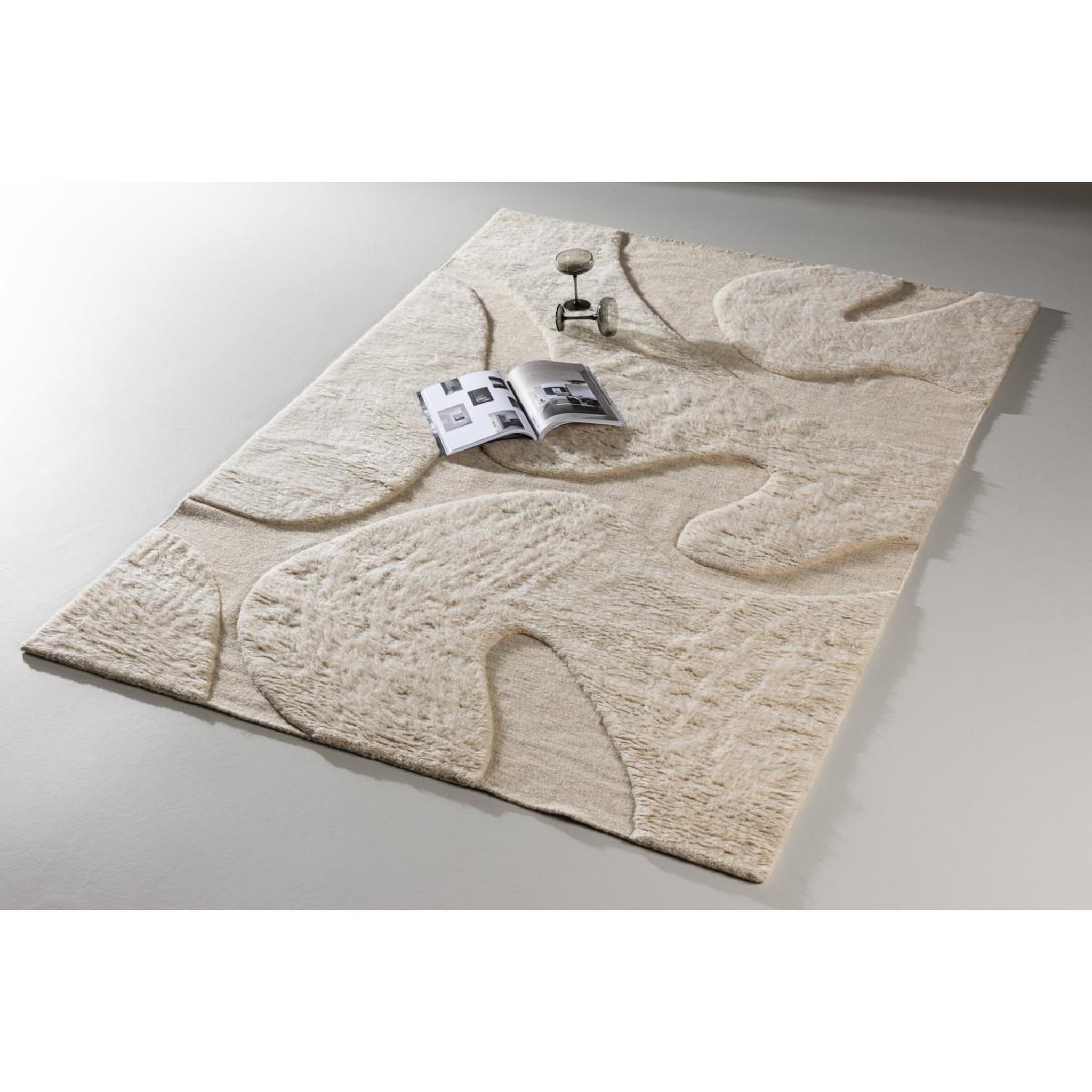 Voir la diapositive 4 : Paris Prix Tapis déco en laine  boone  160x230cm beige