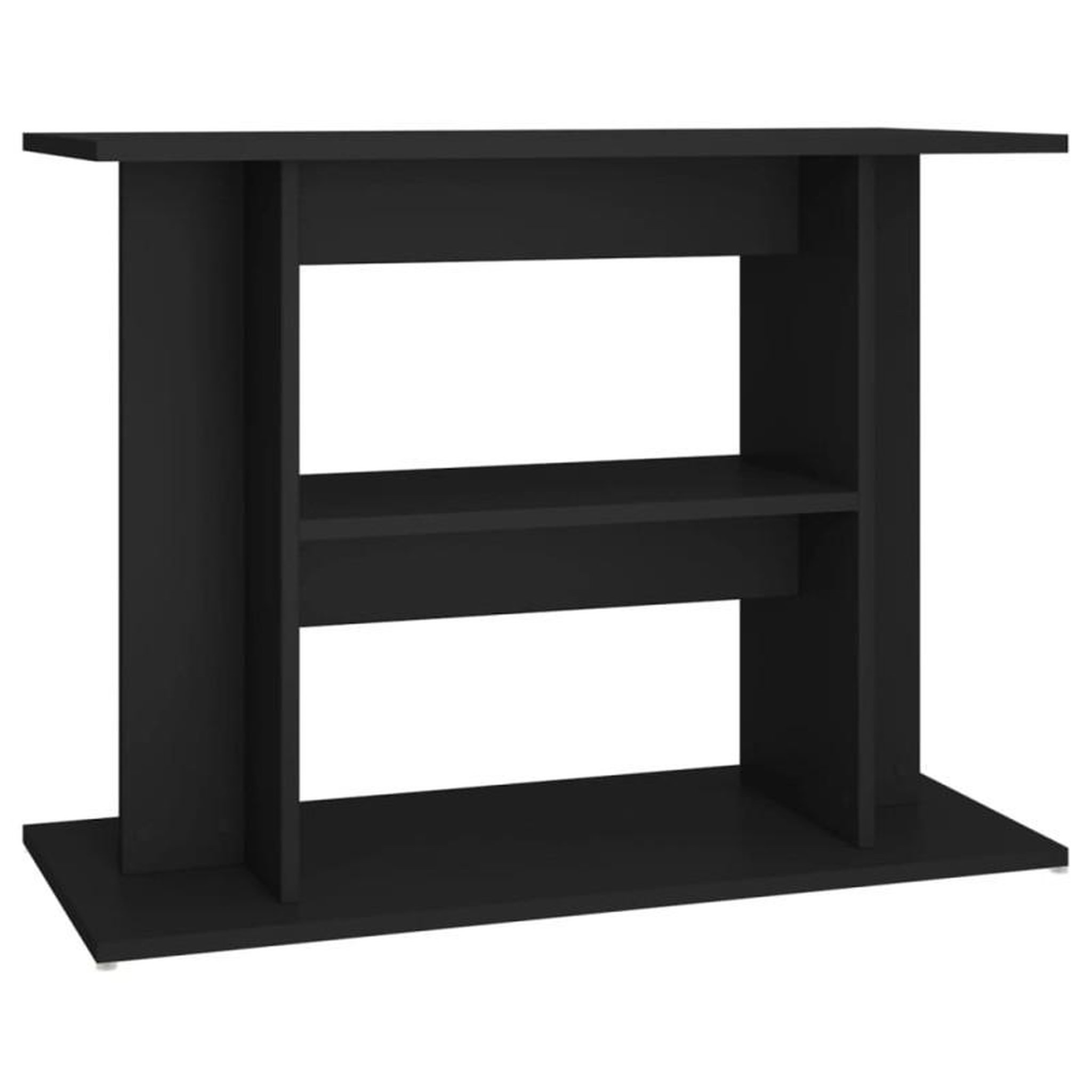 Voir la diapositive 2 : VIDAXL Support pour aquarium noir 80x35x60 cm bois d ingénierie