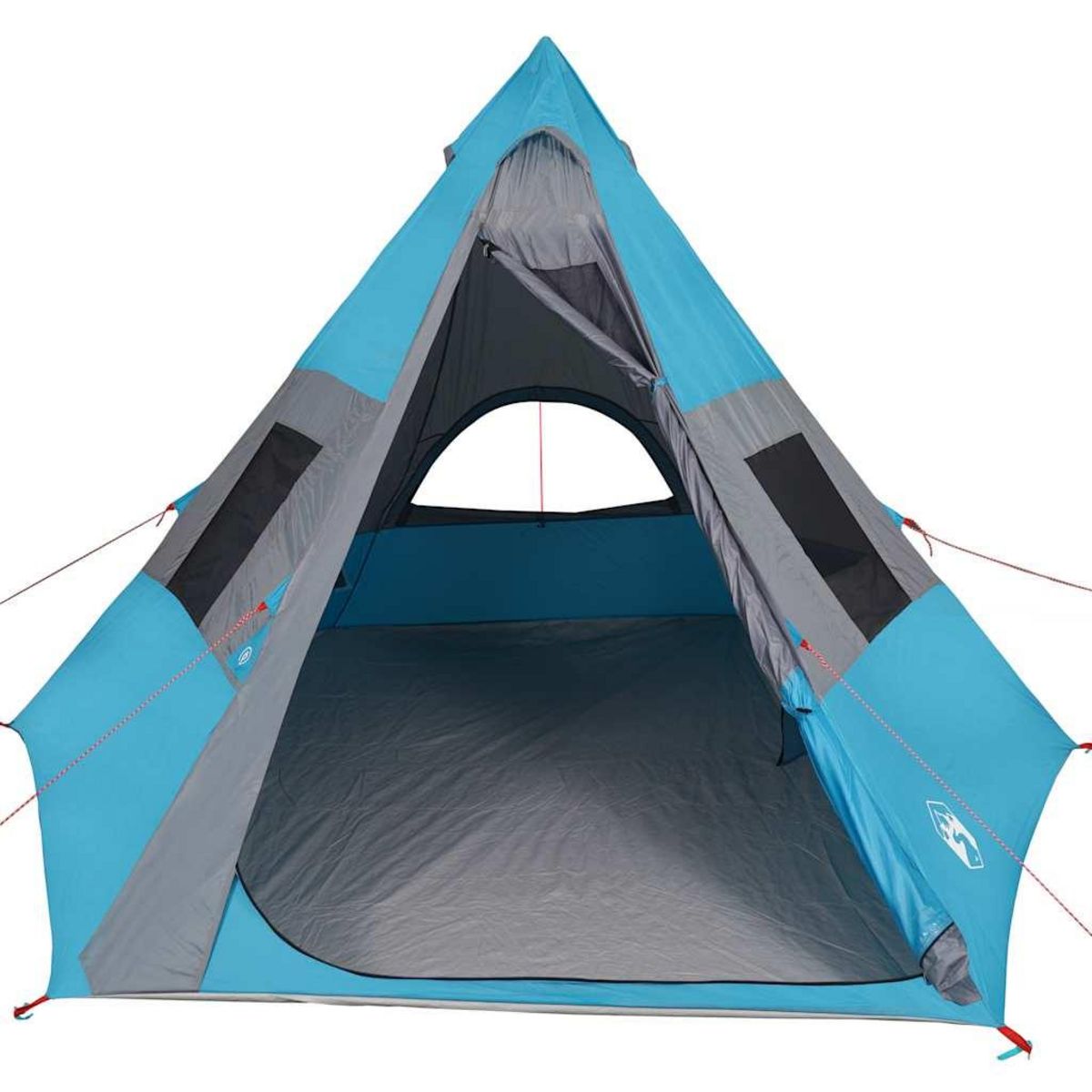 VIDAXL Tente de camping tipi 7 personnes bleu impermeable