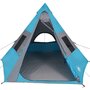 Voir la diapositive 5 : VIDAXL Tente de camping tipi 7 personnes bleu impermeable