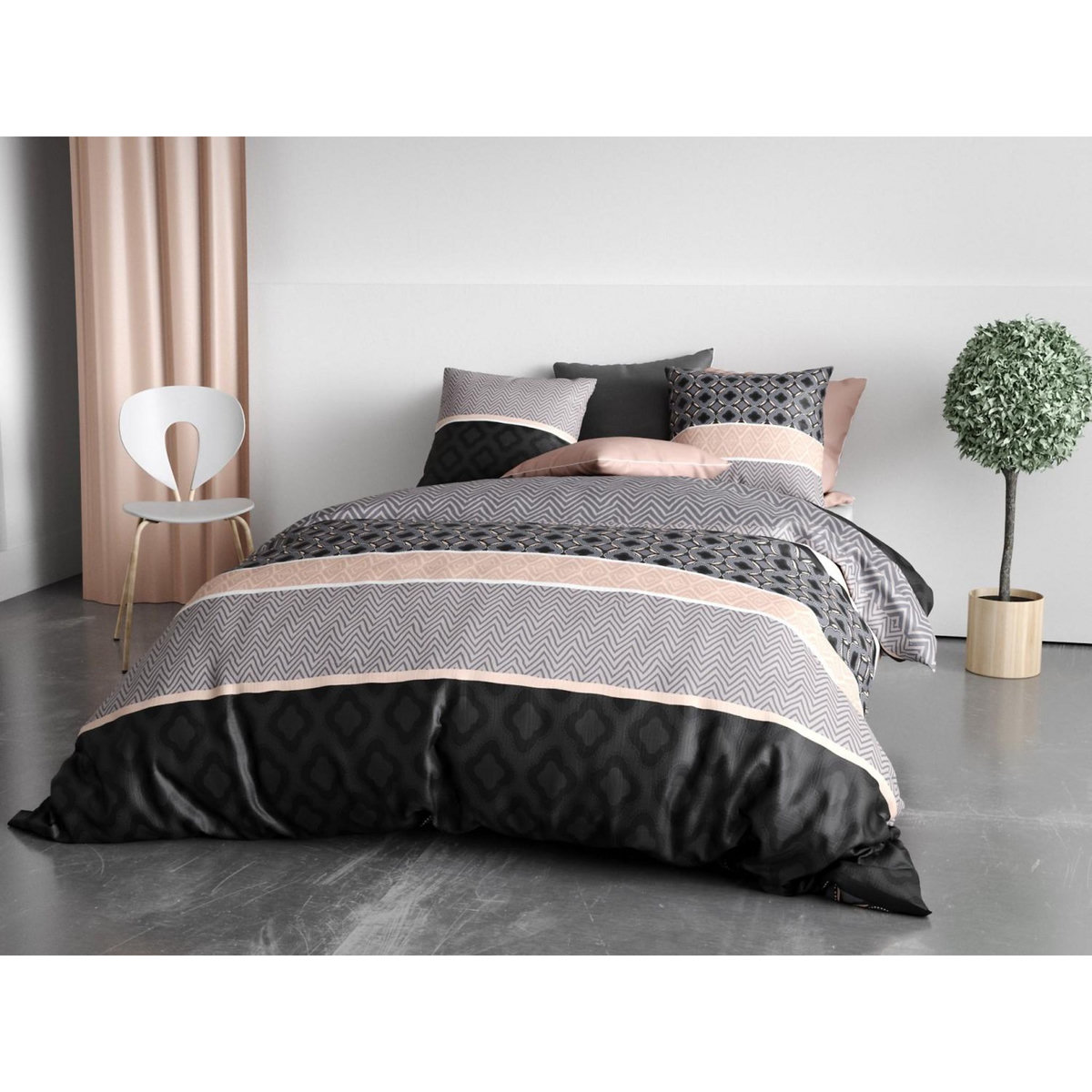 ATELIER DU COTON Parure housse de couette 100% coton 57 fils kea