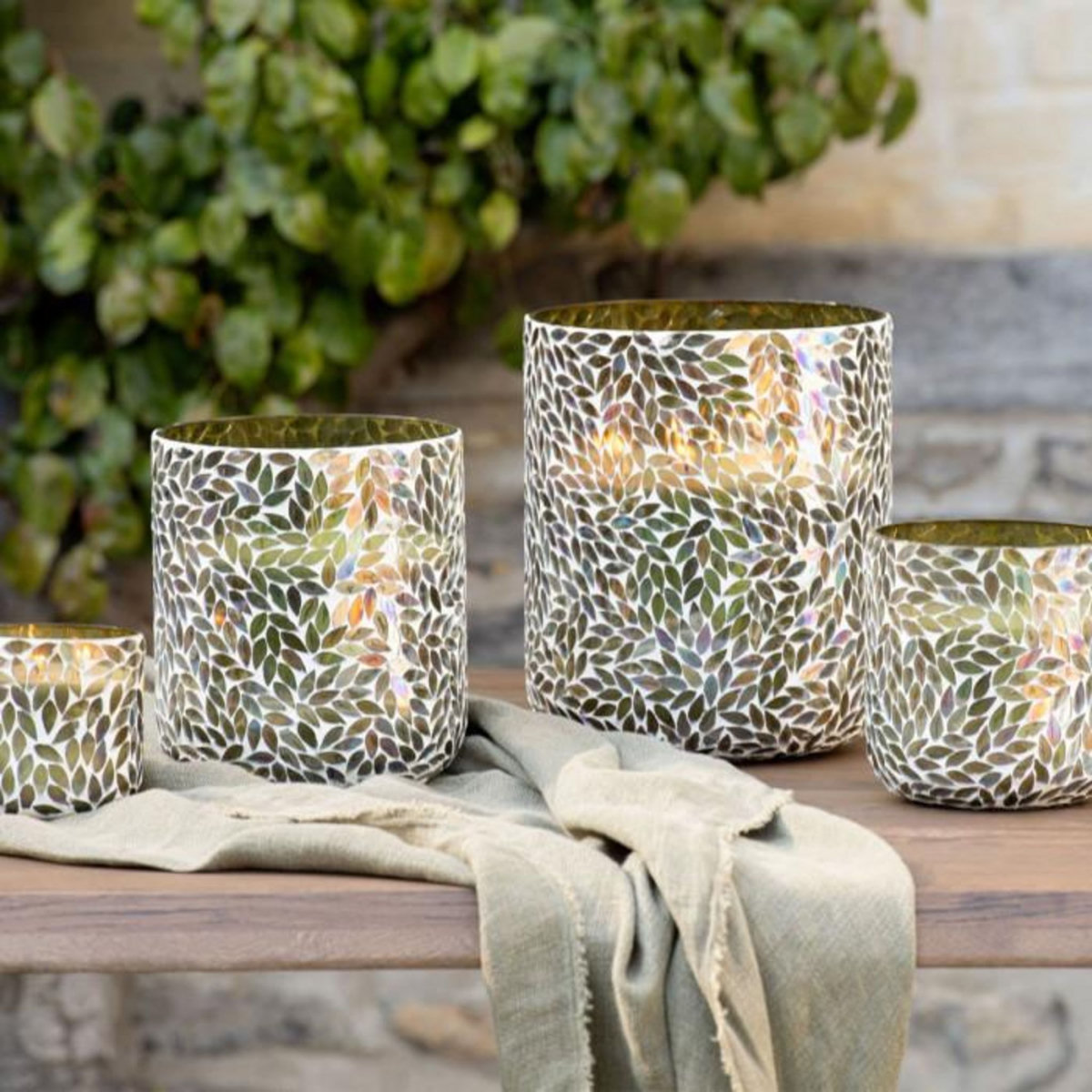 Paris Prix Bougie Parfumée Mosaïque  Cyra  25cm Tea & Herbscire