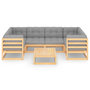 Voir la diapositive 3 : VIDAXL Salon de jardin 7 pcs avec coussins Bois de pin massif