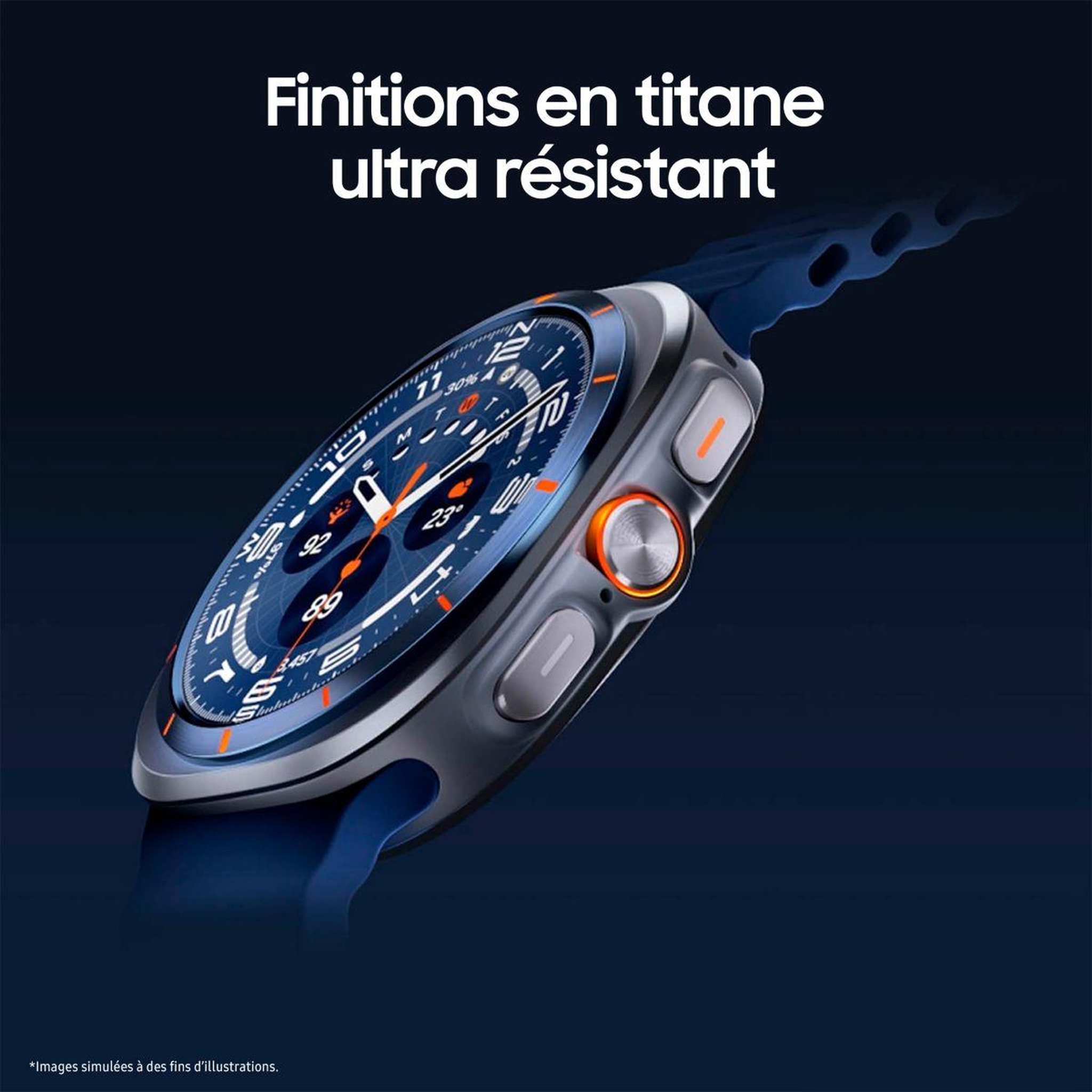 Voir la diapositive 3 : Samsung Montre connectée galaxy watch ultra 2025 gris titane