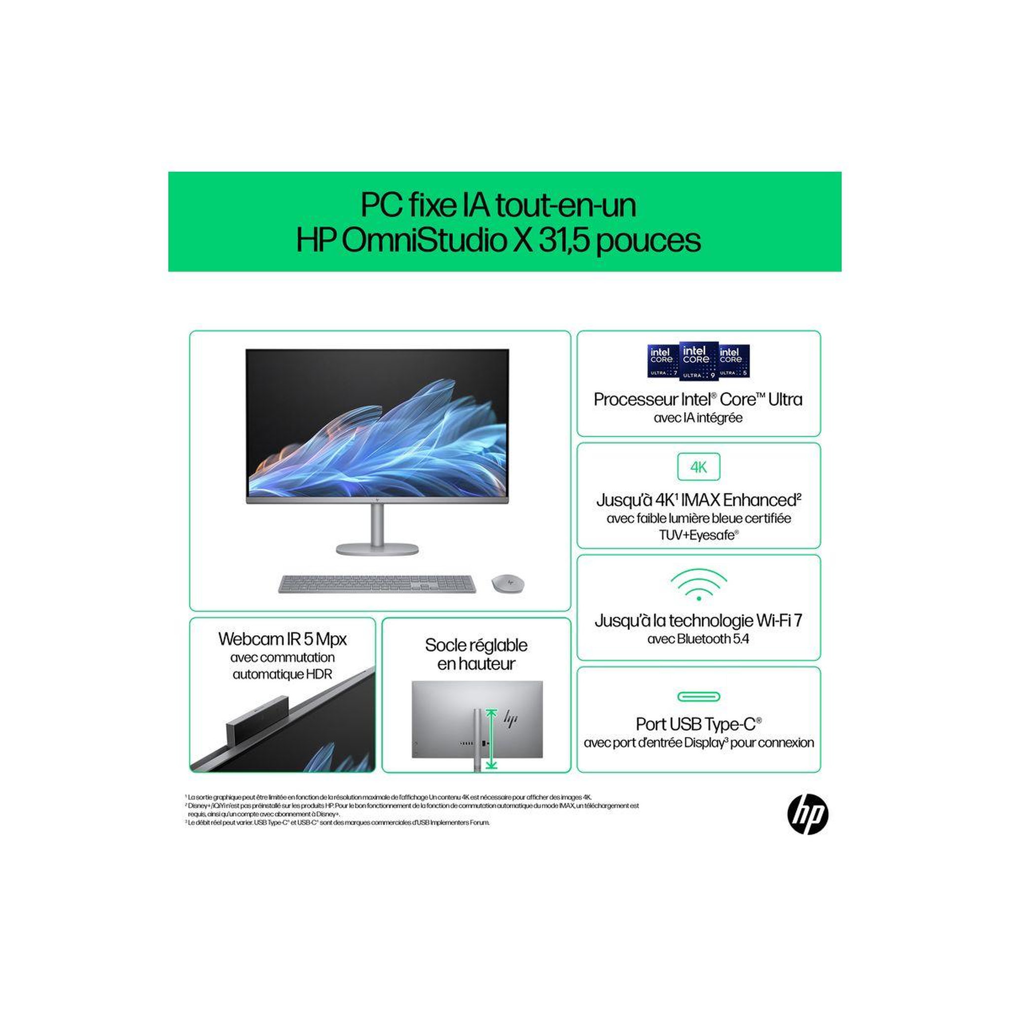 Voir la diapositive 2 : HP Ordinateur tout-en-un OmniStudio X 32-c0000nf