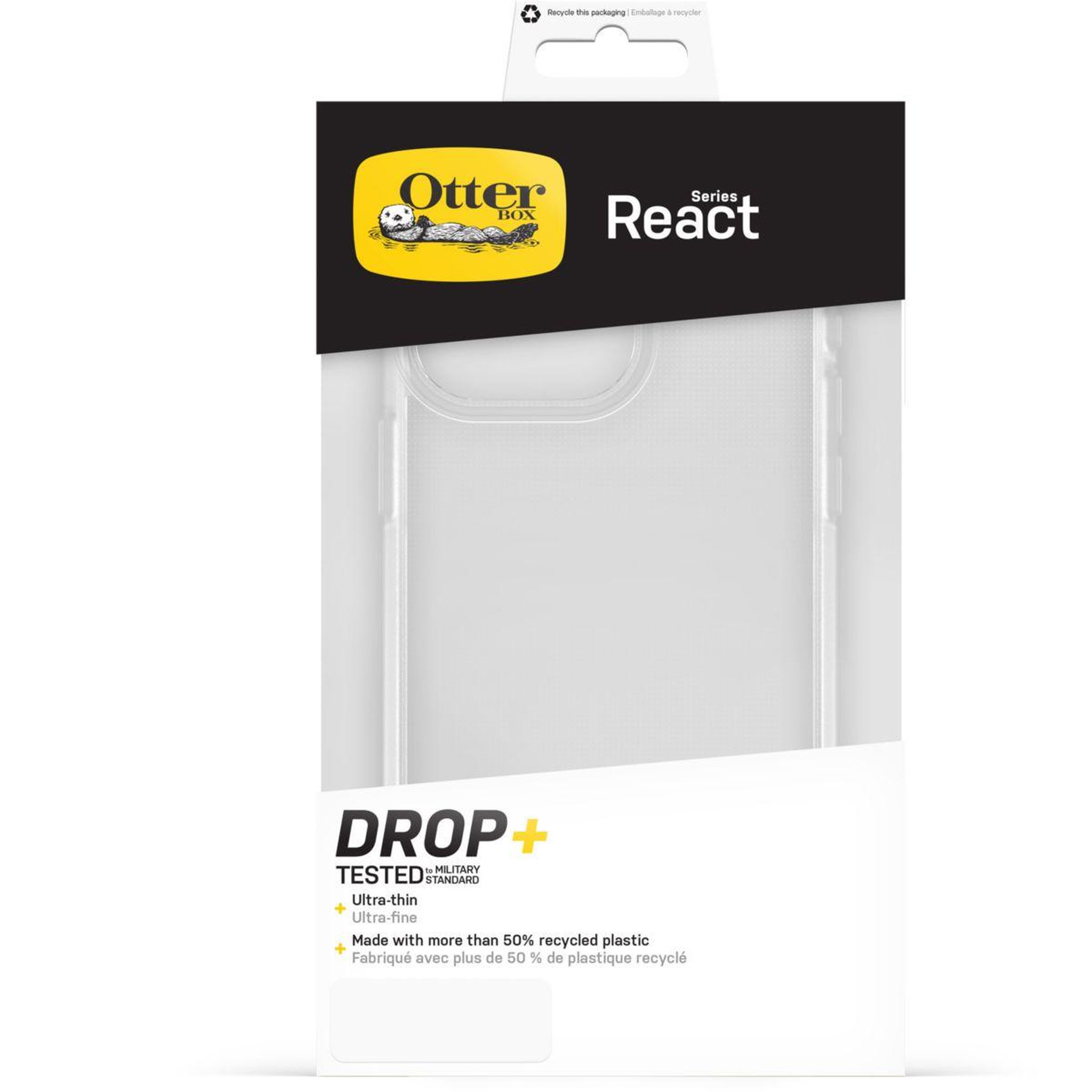 Voir la diapositive 2 : Otterbox Coque iPhone 15 Pro Max React Transparent