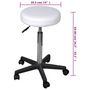 Voir la diapositive 6 : VIDAXL Tabourets de bureau lot de 2 Blanc 35,5x84 cm Similicuir