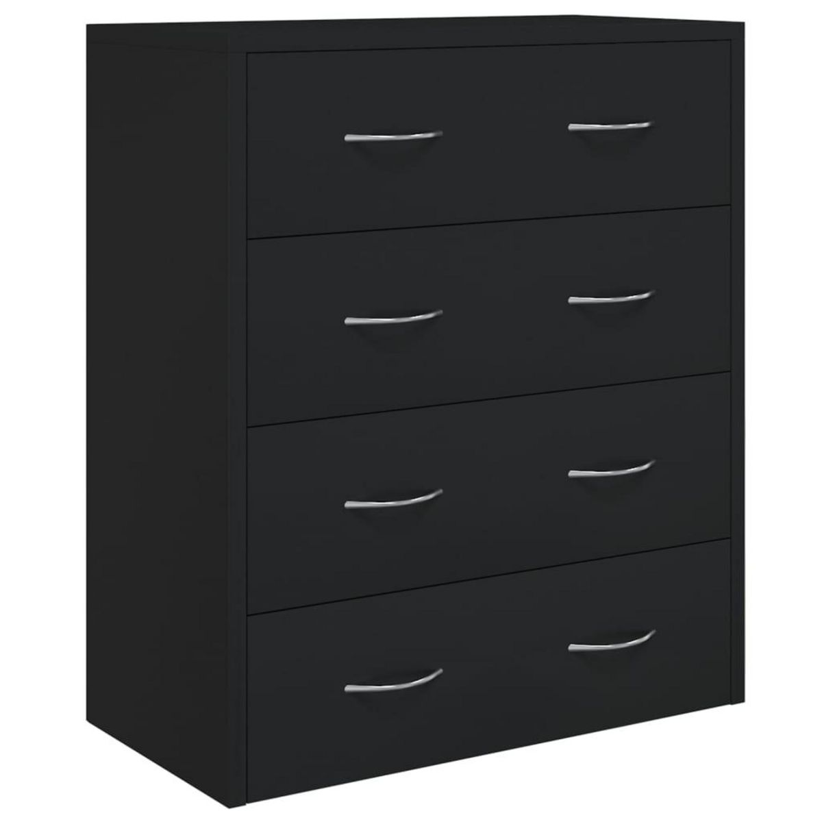 VIDAXL Buffet avec 4 tiroirs 60x30,5x71 cm Noir