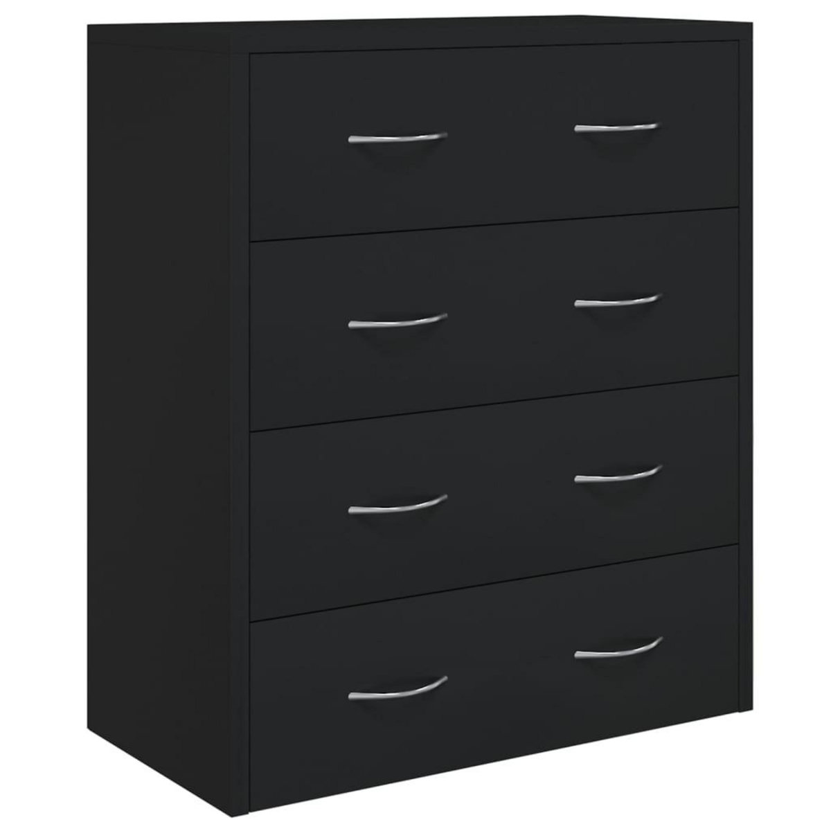 VIDAXL Buffet avec 4 tiroirs 60x30,5x71 cm Noir