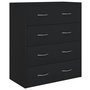 Voir la diapositive 3 : VIDAXL Buffet avec 4 tiroirs 60x30,5x71 cm Noir