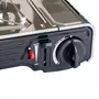 ALPENTECH Réchaud gaz 2 feux 4400W Inox Portable avec Thermocouple Interieur / Exterieur Allumage piezo + 4 cartouches ATLAS ALPEN