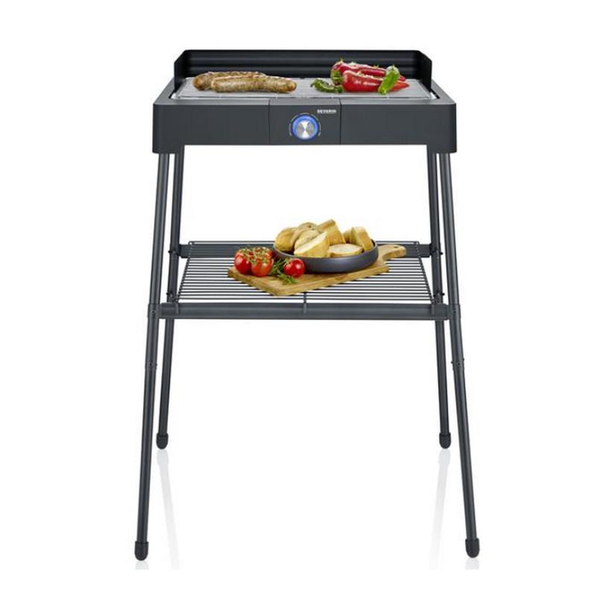Voir la diapositive 1 : SEVERIN Barbecue électrique sur pied 2200w - pg8561