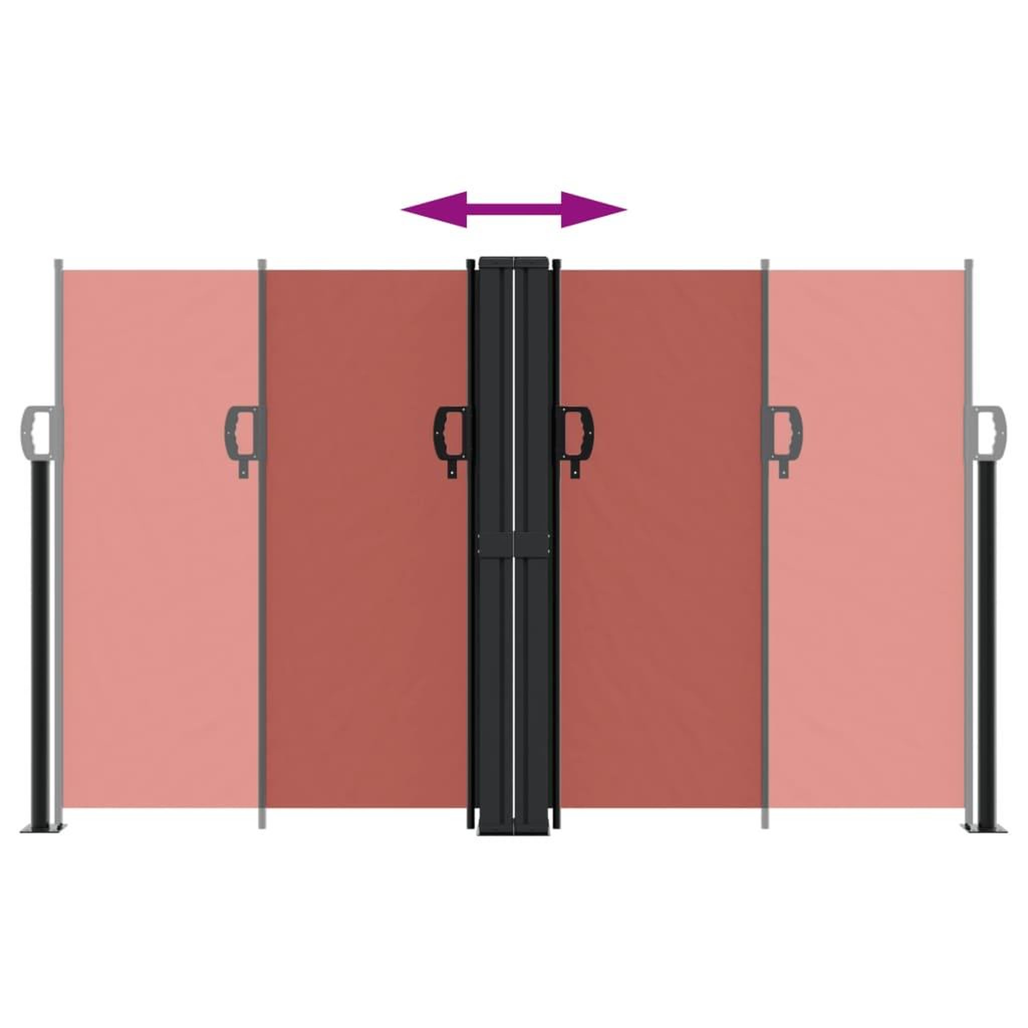 Voir la diapositive 5 : VIDAXL Auvent lateral retractable terre cuite 140x1200 cm