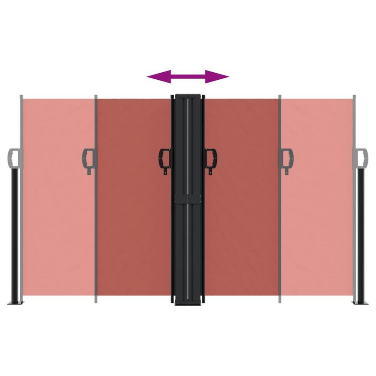 VIDAXL Auvent lateral retractable terre cuite 140x1200 cm