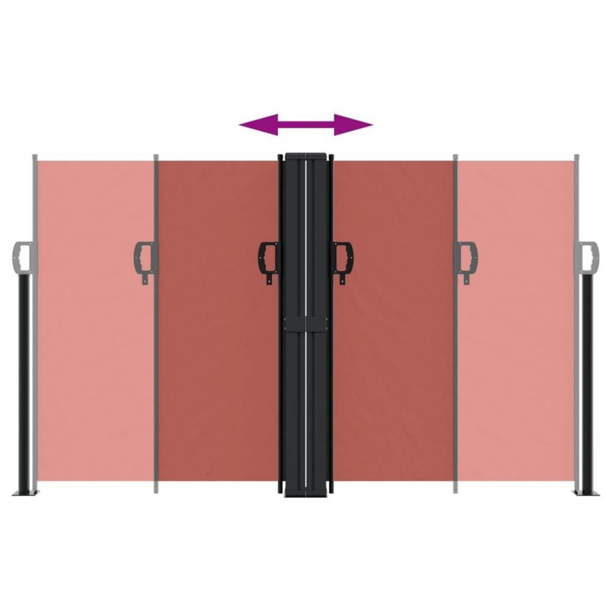 VIDAXL Auvent lateral retractable terre cuite 140x1200 cm