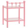 Voir la diapositive 5 : VIDAXL Tables de chevet 2 pcs Rose et transparent Metal et verre