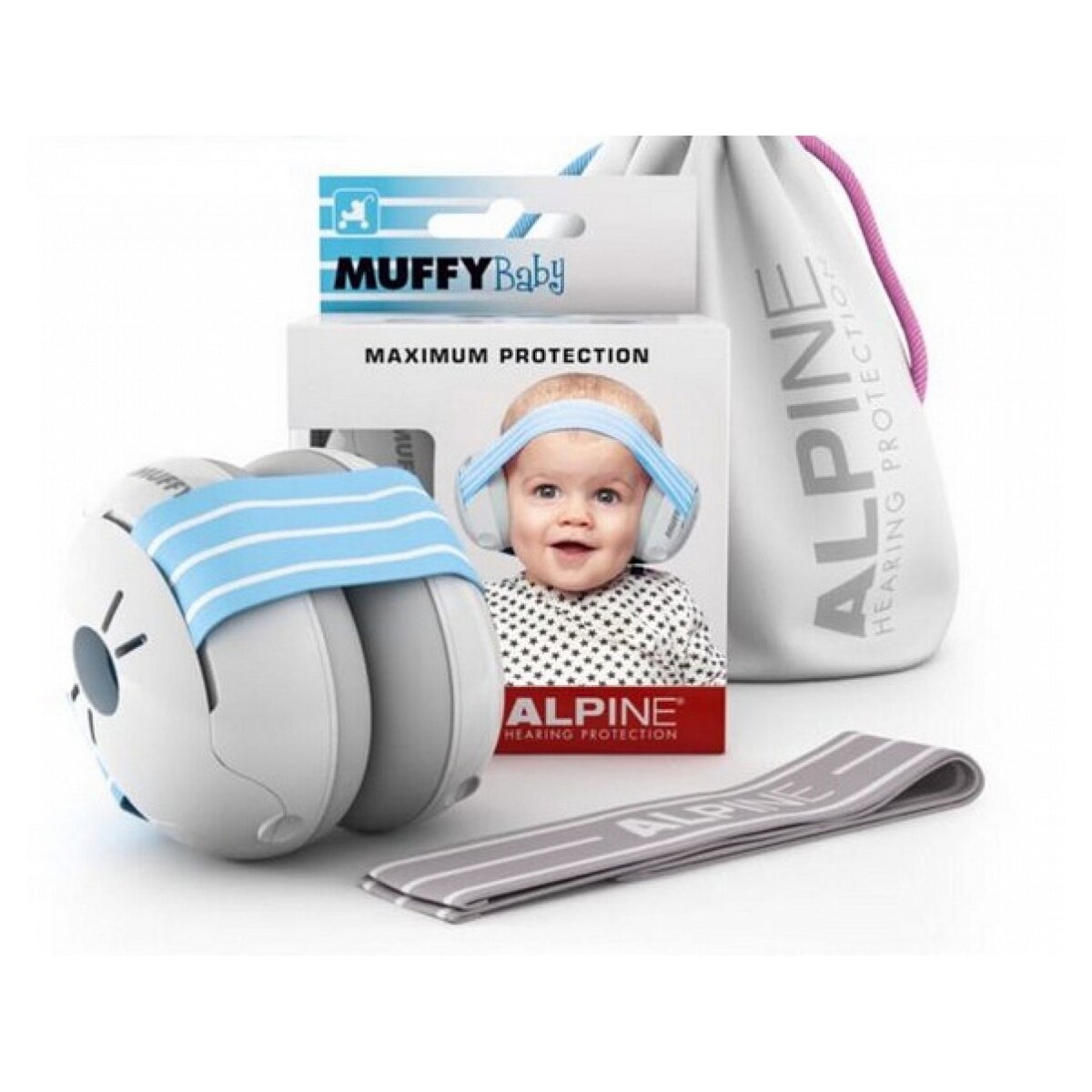 Alpine Casque anti bruit Muffy Baby Bleu pas cher 
