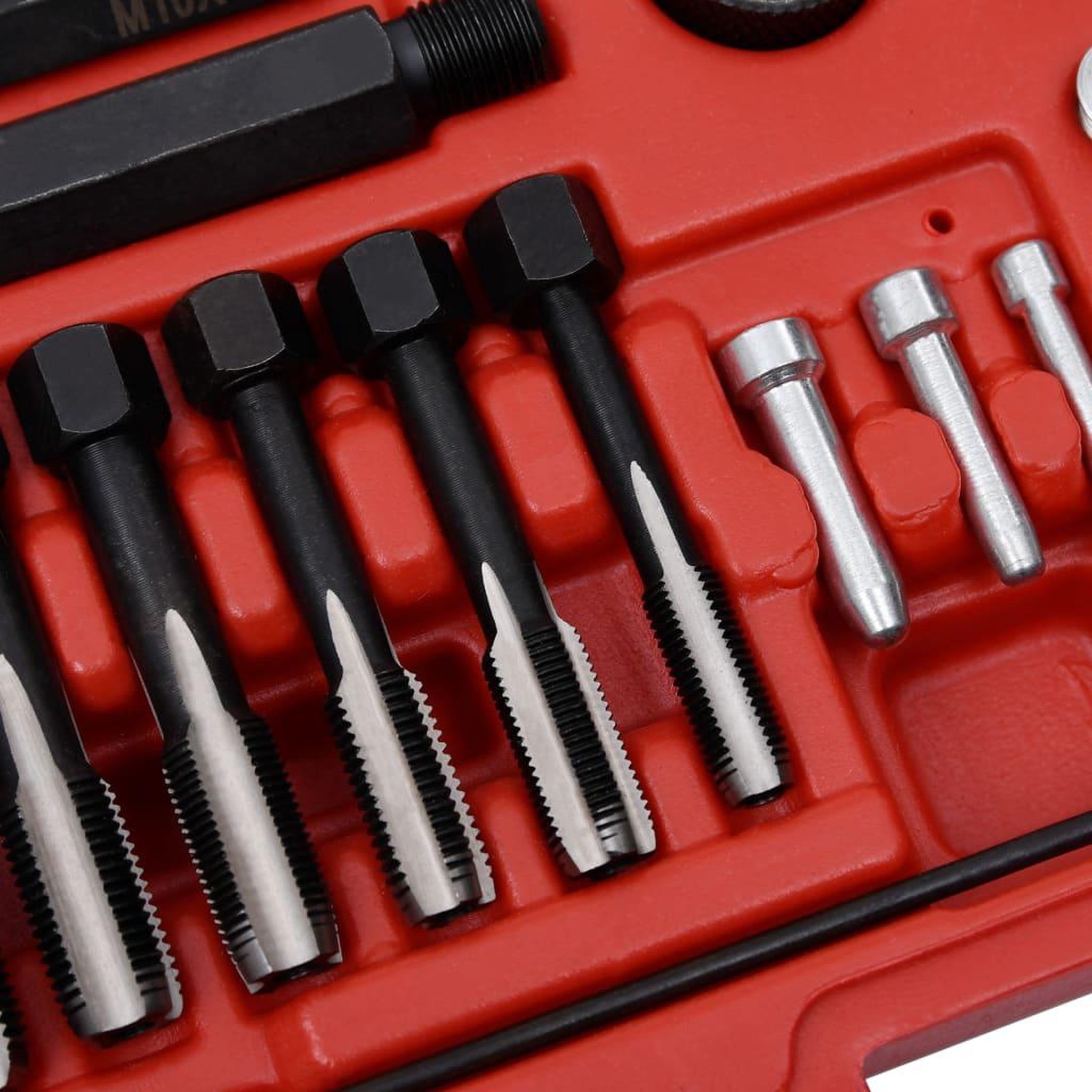 Voir la diapositive 5 : VIDAXL Kit de reparation filetage bougie prechauffage 33pcs m8 m10 m12