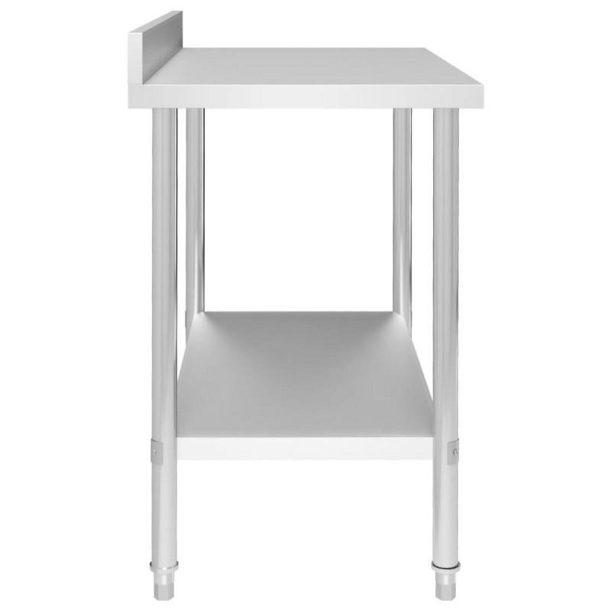 VIDAXL Table de travail de cuisine avec dosseret 100x60x93 cm Inox