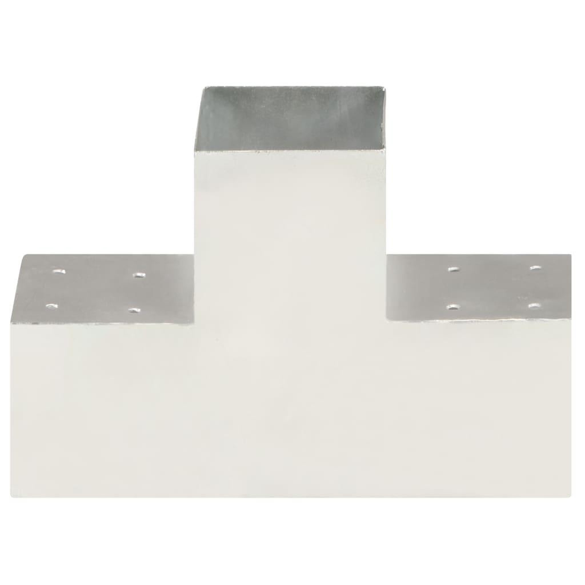 Voir la diapositive 2 : VIDAXL Connecteur de poteau Forme en T Metal galvanise 101x101 mm