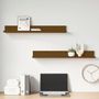 Voir la diapositive 5 : VIDAXL Etageres murales 2 pcs Marron miel 80x11x9cm Bois de pin massif