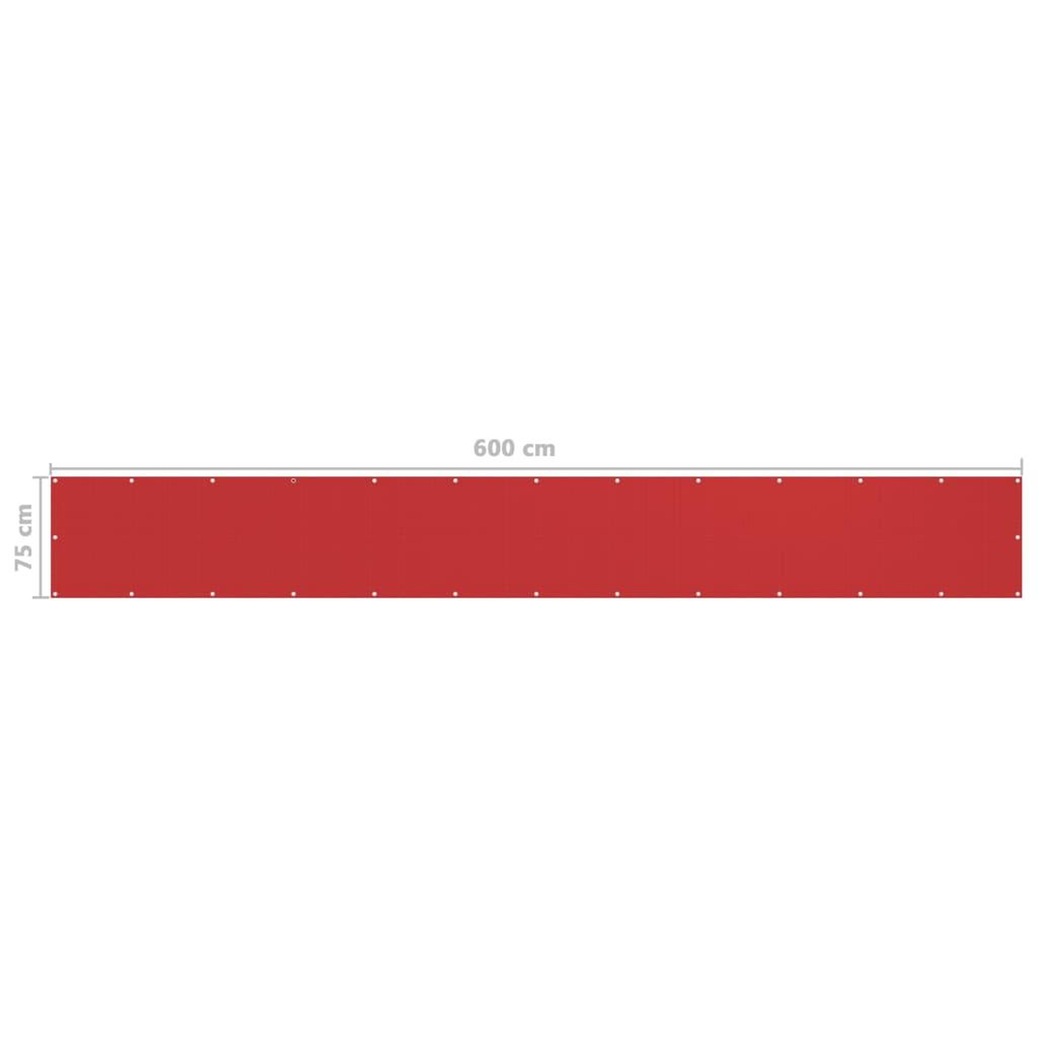 Voir la diapositive 5 : VIDAXL Ecran de balcon Rouge 75x600 cm PEHD