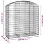 Voir la diapositive 5 : VIDAXL Panier de gabions arque 150x50x140/160 cm Fer galvanise