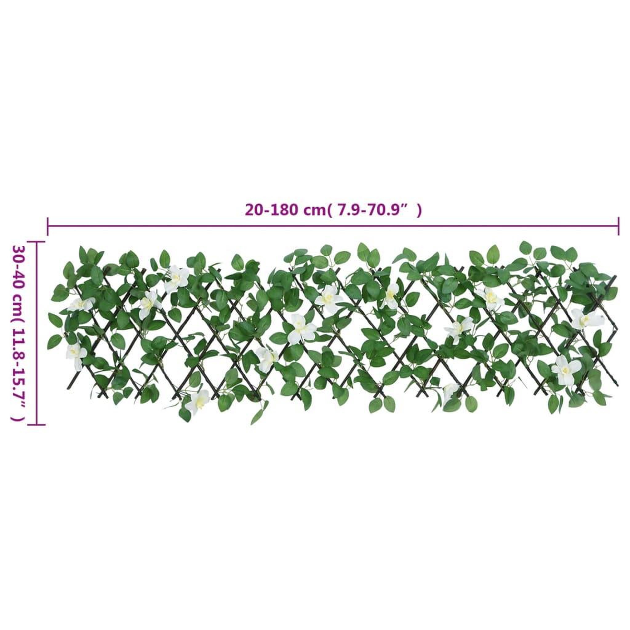 Voir la diapositive 6 : VIDAXL Treillis de lierre artificiel extensible vert 180x30 cm